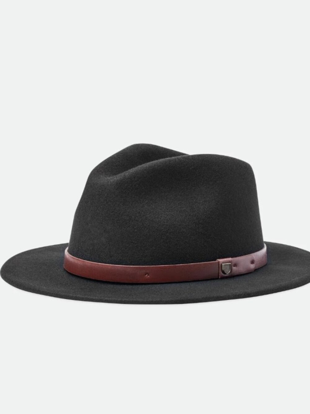 Brixton Messer Fedora – Black – 100% Wool – Size Large (7 1/2 / 60cm)